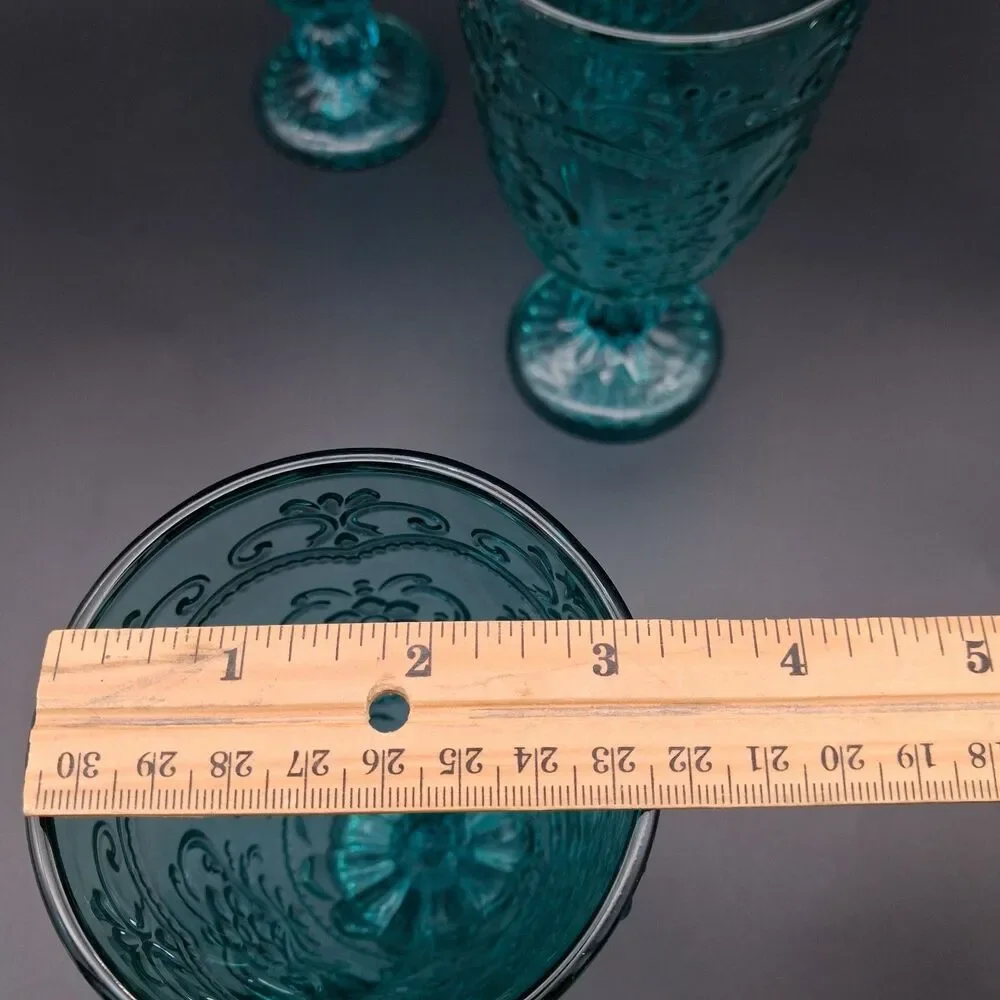The Pioneer Woman Amelia 14.7 ounce Glass Set of 4 Teal Green